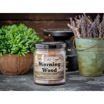 Funny Morning Wood Candle - Cedarwood Vanilla Scent
