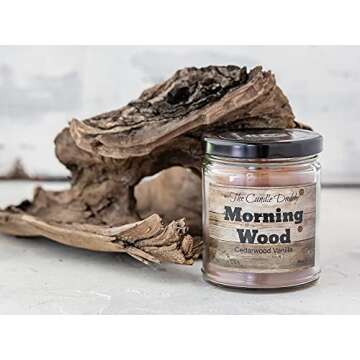 Funny Morning Wood Candle - Cedarwood Vanilla Scent