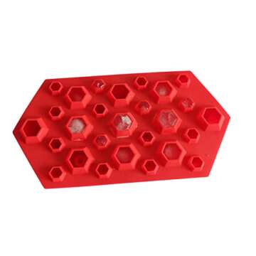 X-Haibei 3D Diamonds Small Gem Cool Ice Cube Jello Candy Epoxy Plaste Chocolate Silicone Mold Dia. 1.3inch / 0.7inch