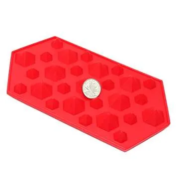 X-Haibei 3D Diamonds Small Gem Cool Ice Cube Jello Candy Epoxy Plaste Chocolate Silicone Mold Dia. 1.3inch / 0.7inch
