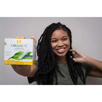 Organyc 100% Certified Organic Cotton Tampons, Plant-Based Eco-Applicator, Regular Flow, 16 Count(Pack of 1)