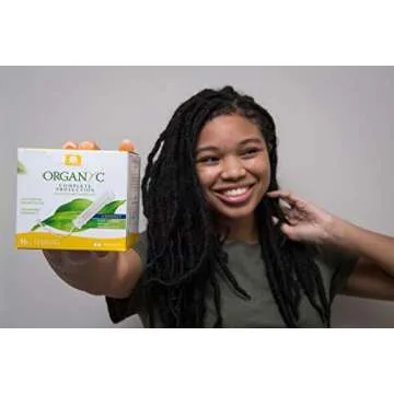 Organyc 100% Certified Organic Cotton Tampons, Plant-Based Eco-Applicator, Regular Flow, 16 Count(Pack of 1)