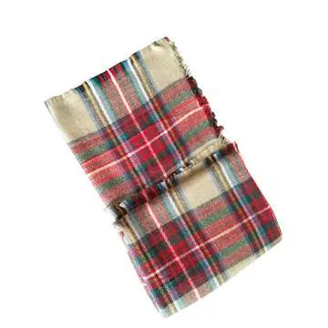 MOTINE Tartan Blanket Scarf - Stylish Winter Pashmina Wrap