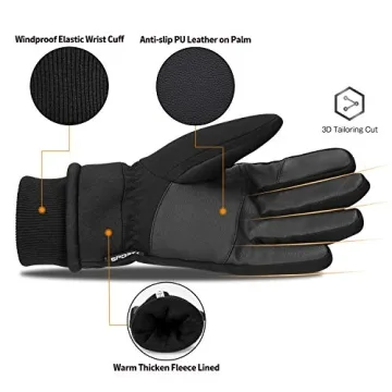 Cevapro Winter Gloves Touchscreen -30℉ Waterproof Thermal Gloves