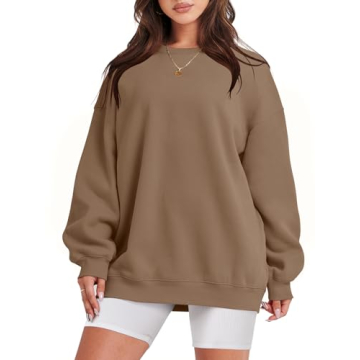 ANRABESS Women Oversized Sweatshirts Hoodies Fleece Crewneck Pullover Top Casual Fall Outfits