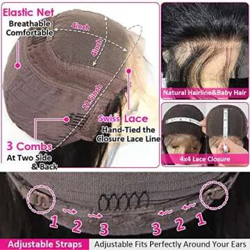 wenyu Deep Wave Transparent Lace Front Wigs Human Hair Wig 4x4 Lace Frontal Curly Human Hair Wigs for Black Women Deep Wave Human Hair Lace Closure Wigs Human Hair Curly Lace Front Wig Human Hair