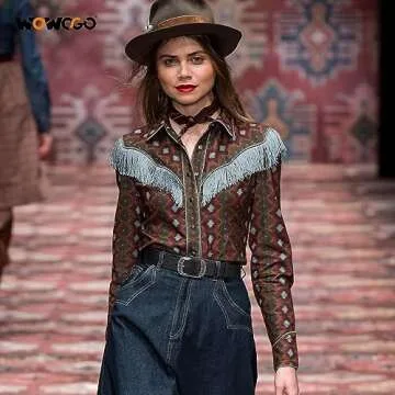 WOWOGO Vintage Flower Womens Leather Belt for Jeans Dress Fashion Waist Belt Ladies Belts with Black Gold Buckle