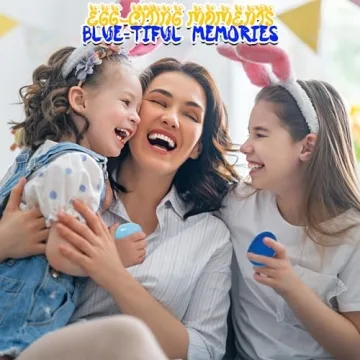 Blue Plastic Eggs Bulk Set for Easter Egg Hunts