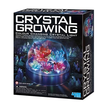 4M Crystal Growing Color Changing LED Light Kids Science Kit - Grow Crystals with Fun DIY STEM Proje...