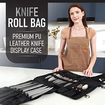 OFOVV Knife Roll Bag - Elegant PU Leather Organizer