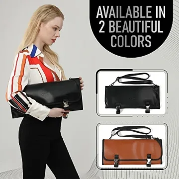 OFOVV Knife Roll Bag - Elegant PU Leather Organizer