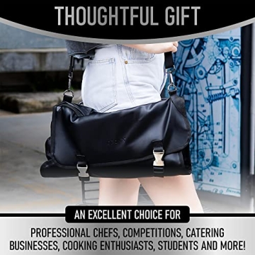 OFOVV Knife Roll Bag - Elegant PU Leather Organizer