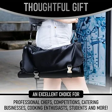 OFOVV Knife Roll Bag - Elegant PU Leather Organizer