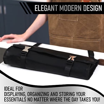 OFOVV Knife Roll Bag - Elegant PU Leather Organizer