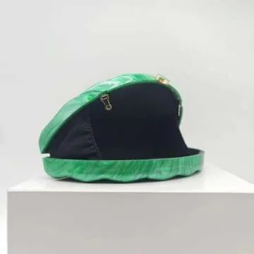 Acrylic Clutch Half Round Shaped Acrylic Bag Luxury Marble Evening Purses for Women Glitter Handbag for Wedding Cocktail Party Prom New 2024