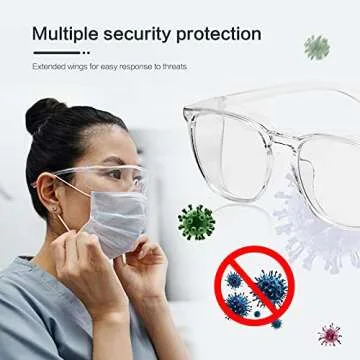 Zoldag Safety Glasses Anti Fog Safety Goggles for Nurses,Blue Light Blocking Glasses Protective Eyewear for Women Nurses
