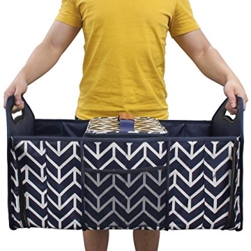 Trunk Organizer with Cooler Bag for SUVs and Cars