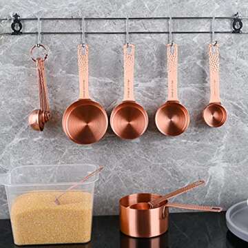 Gold Measuring Spoons Set - 6 Piece for Perfect Cooking