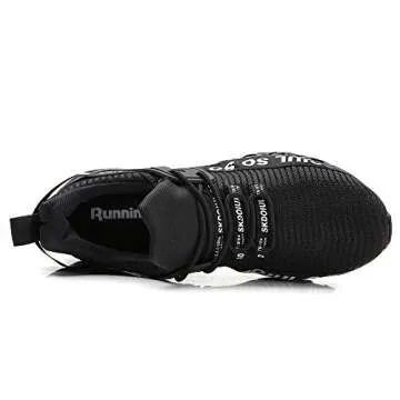 TSIODFO Sneakers for Men Sport Running Shoes Athletic Tennis Walking Shoes Fashion Jogging Sneaker Black White Size 11