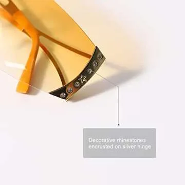 GUVIVI Wrap Around Y2K Sunglasses for Women Men Shield Flat Top Black Sunglasses Futuristic Frameless Gradient Lens Sun Glasses Eyewear