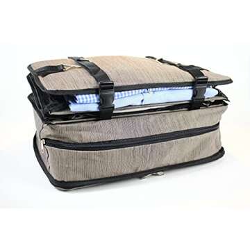 Stow-N-Go Travel Luggage Organizer and Packing Cube Space Saver With Built In Hanging Shelves and Laundry Storage Compartment. Save Room In Suitcases, Reduce Wrinkles and Never Unpack Clothes Again