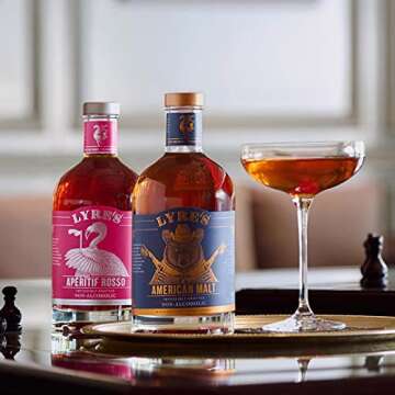 Lyre's Manhattan Non-Alcoholic Bundle Set (Pack of 2) | American Malt (Bourbon Style) & Aperitif Rosso (Sweet Vermouth Style) | Award Winning | 23.7 Fl Oz