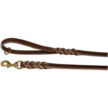 REDLINE K-9 Premium 3/8-Inch Soft Leather Dog Leash, Used by Top Trainers Worldwide, Super Soft, Made in Our Amish Leather Shop (3/8-Inch x 6-Feet)