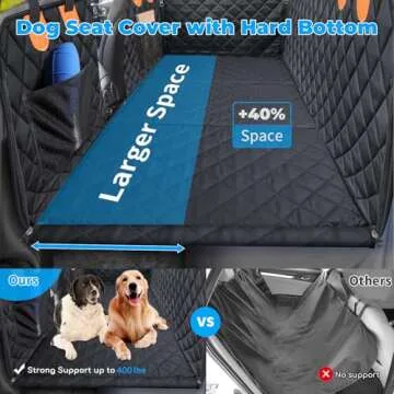 URPOWER Back Seat Extender for Dogs, Dog Car Seat Cover Hard Bottom Holds 400 lbs, Waterproof Dog Ha...
