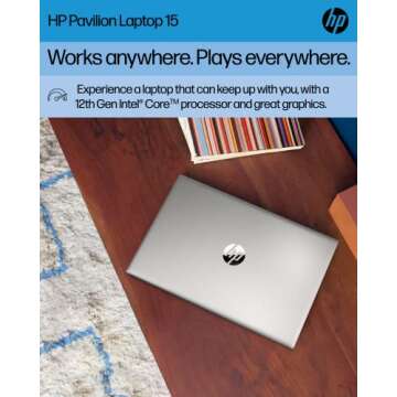 HP Pavilion 15 Laptop, 12th Generation Intel Core i7-1255U Processor, 16 GB RAM, 512 GB SSD, 15.6" F...
