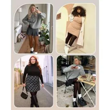 OEAK Womens Fleece Lined Tights Fake Translucent Pantyhose Thermal Opaque High Waisted Winter Legging Footed Sheer Tights 220g Fake Translucent Black Heart S/M