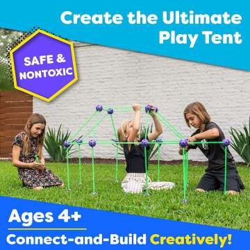 Fun Forts Glow Building Kit - 81 Pack STEM Toy