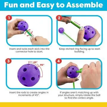 Fun Forts Glow Building Kit - 81 Pack STEM Toy