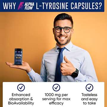 L-Tyrosine 1000mg Capsules for Focus and Energy