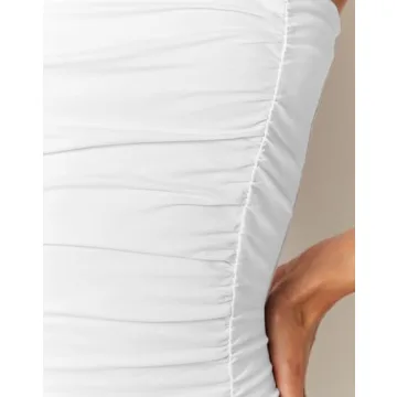 Elegant HYPERFIRE Strapless Ruched Mini Dress for Women