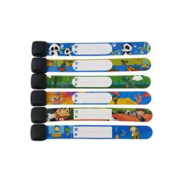 ID Safety Wristbands Infobands Bracelets for Kids Child Travel Event Field Trip, Outdoor Activity, R...