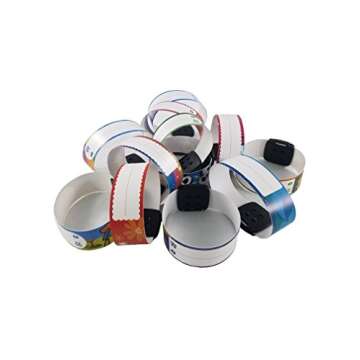 ID Safety Wristbands Infobands Bracelets for Kids Child Travel Event Field Trip, Outdoor Activity, Reusable Adjustable(Set of 6 Boy)