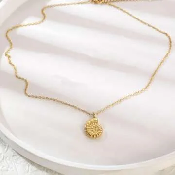 Discover the Elegance of LLWOM's 14K Gold Plated Conch Shell Necklace