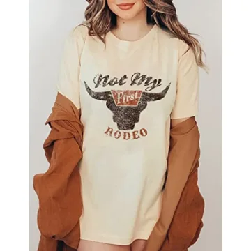 Vintage Cowboy Graphic Tee Oversized Comfort Women