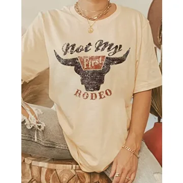 Vintage Cowboy Graphic Tee Oversized Comfort Women