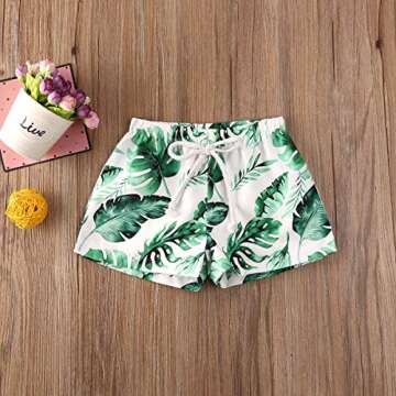 Ambabe Toddler Baby Boy Swim Trunks Quick Dry Cartoon Printed Elastic Waist Beach Shorts Summer Swim...