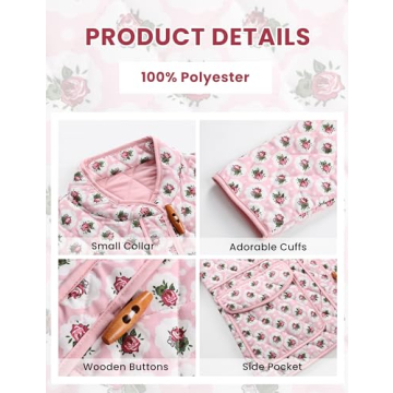 Stylish Dqbeng Women's Quilted Floral Jacket