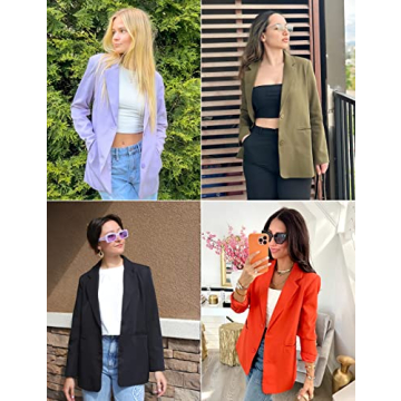 Stylish MEROKEETY Women's Blazer for Office and Casual Wear