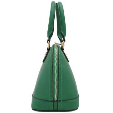 Zip-Around Classic Dome Satchel (Kelly Green)