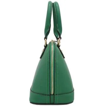 Zip-Around Classic Dome Satchel (Kelly Green)