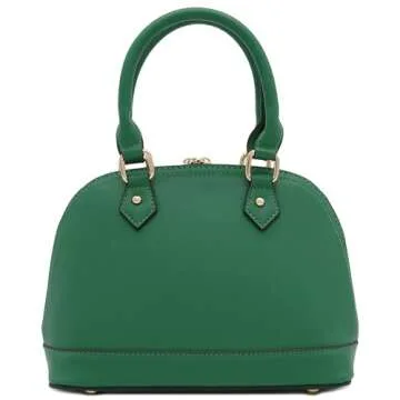 Zip-Around Classic Dome Satchel (Kelly Green)