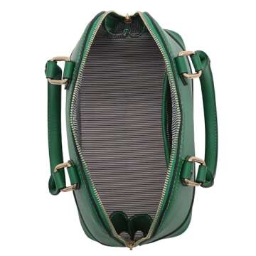 Zip-Around Classic Dome Satchel (Kelly Green)