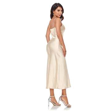 Elegant Women's Satin Slip Dress for Parties and Events