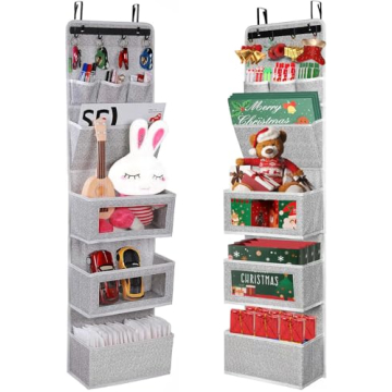 VICTORICH All-IN-ONE Over the Door Storage Organizer Grey