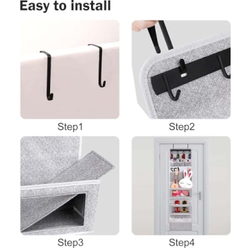 VICTORICH All-IN-ONE Over the Door Storage Organizer Grey