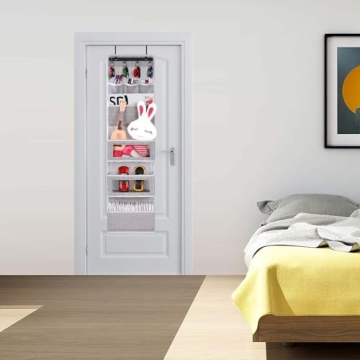 VICTORICH All-IN-ONE Over the Door Storage Organizer Grey